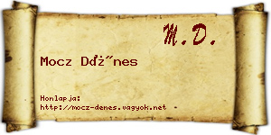 Mocz Dénes névjegykártya